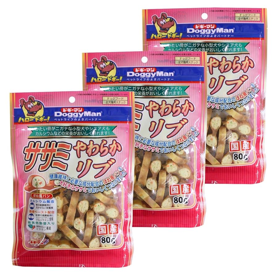 Amazon | ドギーマン 犬用おやつ ササミやわらかリブ チキン 80